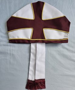 Knight Templar Priest Mitre - Maroon