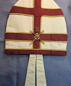 Knights Templar Priests - High Priest Mitre with Croziers & II - Size 58cm