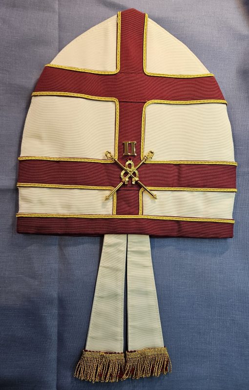 Knights Templar Priests - High Priest Mitre with Croziers & II - Size 58cm