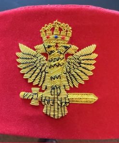 A&ASR 33rd Degree Cap (Without Teutonic Cross) - Red