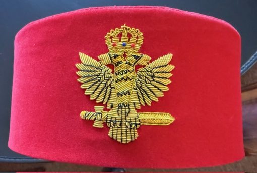 A&ASR 33rd Degree Cap (Without Teutonic Cross) - Red