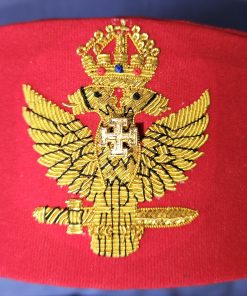 A&ASR 33rd Degree Honorary Member of Supreme Council Cap (With Teutonic Cross) - Red