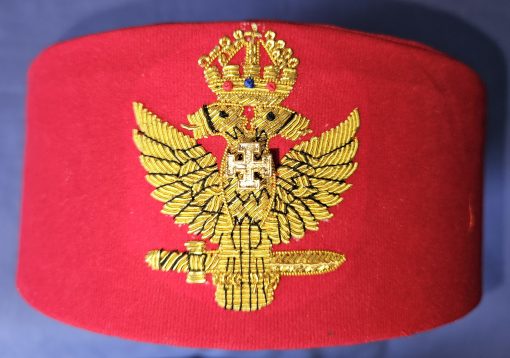 A&ASR 33rd Degree Honorary Member of Supreme Council Cap (With Teutonic Cross) - Red