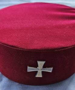 Knights Templar Maroon Cap with Badge