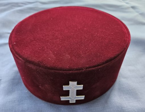 Knights Templar Preceptors Maroon Cap with Badge