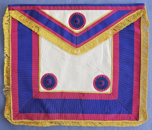 Mark Master Mason - Provincial Full Dress Apron - Rosettes - Leather